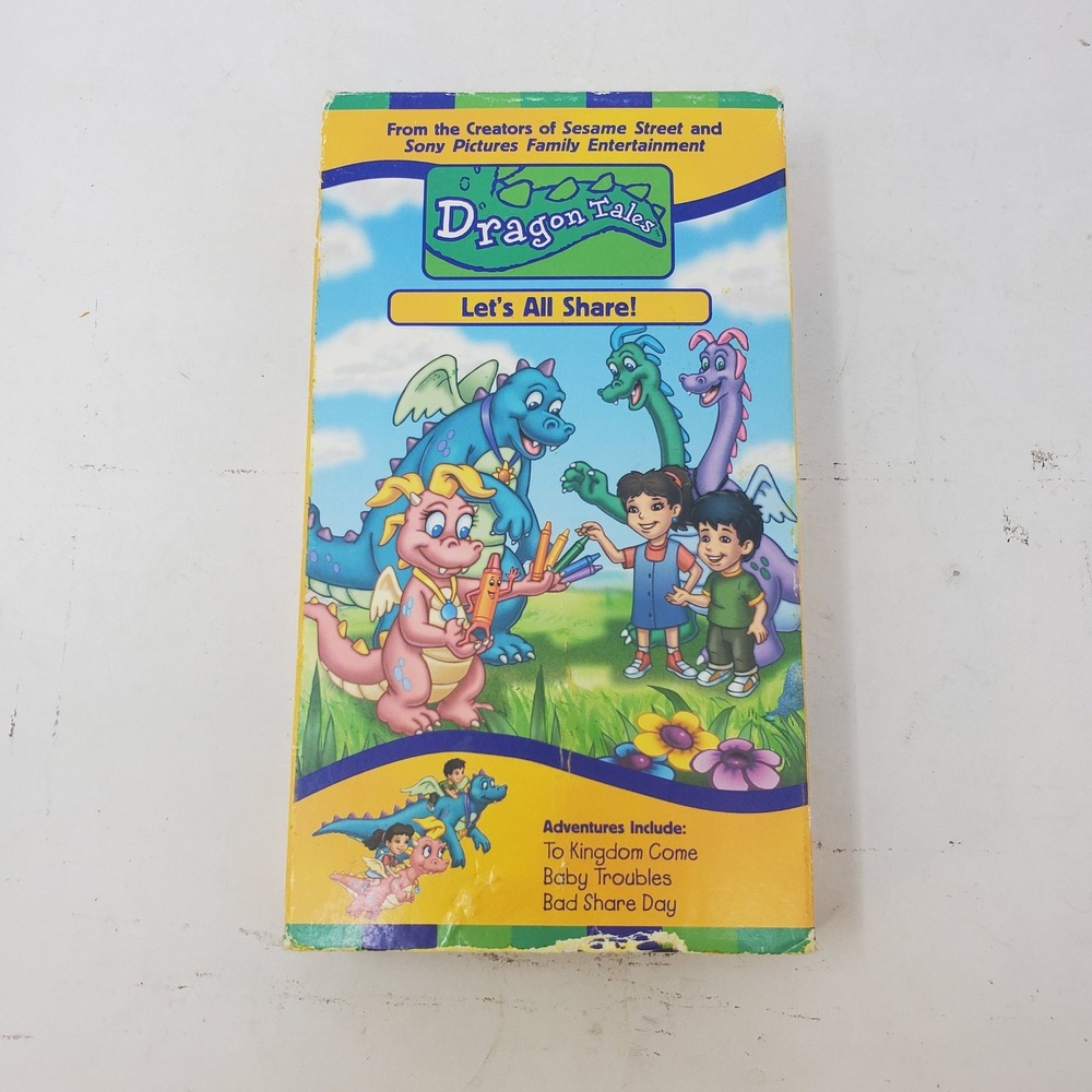 Dragon Tales Let's All Share! VHS Columbia TriStar Home Video NTSC 2000